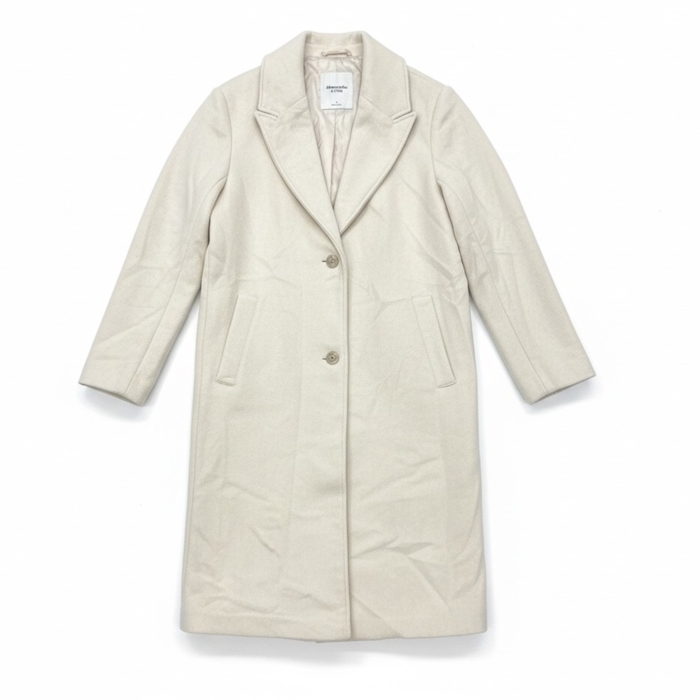Abercrombie & Fitch Wool Blend Tailored Topcoat NWOT Size Large - Picture 10 of 10